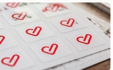 Sheets of LinkTag stickers